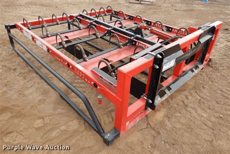 skid steer square bale grapple|maxilator accumagrapple.